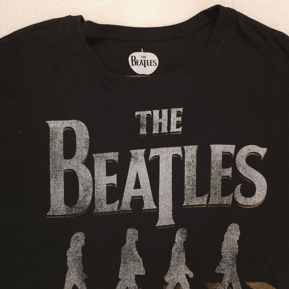 The Beatles Abbey Road Band Graphic Crew Neck T Shirt Womens Size XL Black